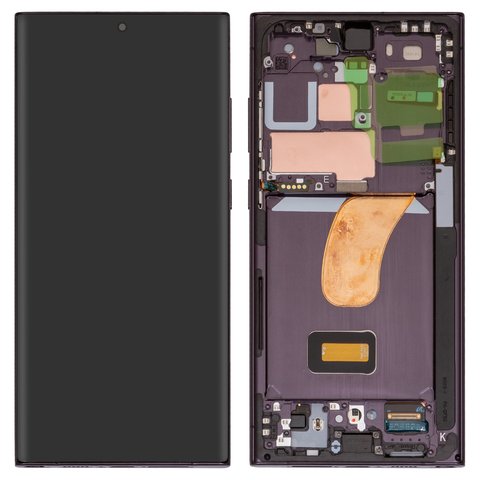 Дисплей для Samsung S918 Galaxy S23 Ultra, чорний, з рамкою, Original PRC