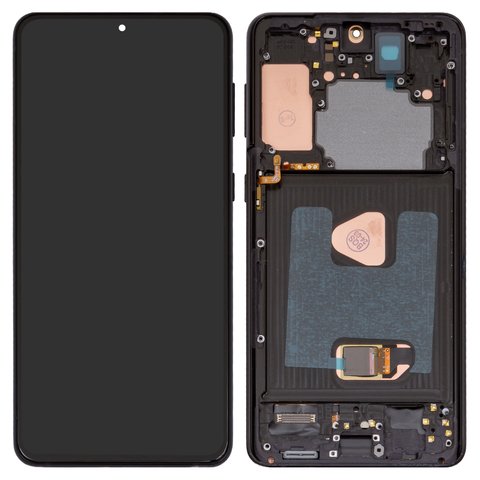 Дисплей для Samsung G996 Galaxy S21 Plus 5G, черный, с рамкой, High Copy, original LCD size, OLED 