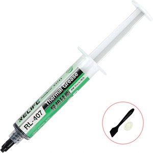 Термопаста RELIFE  RL 407 , силиконовая, в шприце, 20 мл, черная