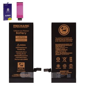Акумулятор Mechanic для Apple iPhone 6, Li Polymer, 3,82 B, 2200 мАг, збільшена ємність, original IC
