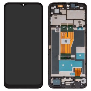 Дисплей для Realme C30s, чорний, з рамкою, High Copy, RMX3690