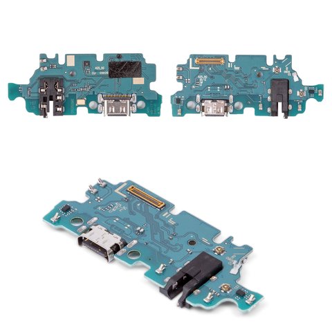 Шлейф для Samsung A256 Galaxy A25, коннектора зарядки, с микрофоном, с компонентами, Сopy, плата зарядки