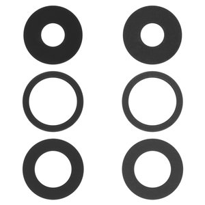 Стекло камеры для iPhone 15 Pro, черное, без рамки, комплект 3 шт., Original PRC 