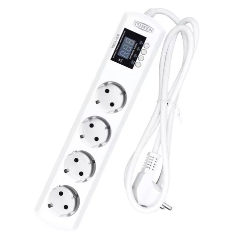 Реле напряжения TOMZN TOSVA 16LM EU Plug 4WAY, 220 В, 16A, удлинитель