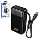 Power bank Hoco Q53, 12000 мАч, 65 Вт, черный, Quick Charge, Power Delivery (PD), #694007672597